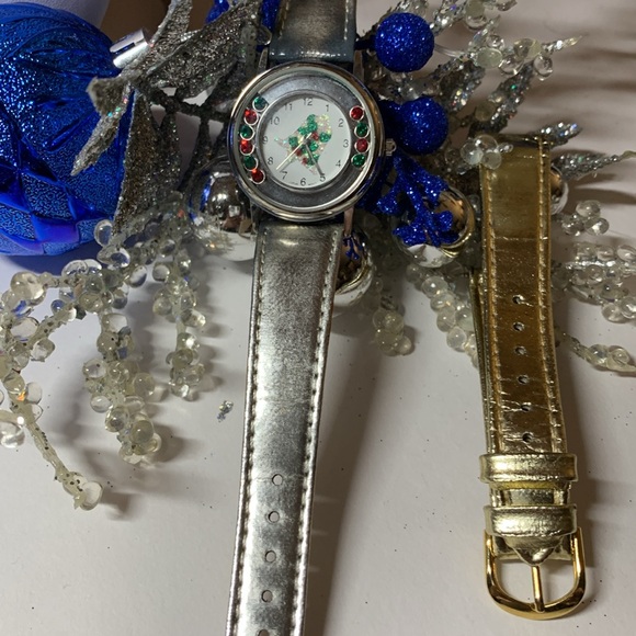 Silver Christmas Bell Watch, ππππStone Accents,NWT - Picture 8 of 10